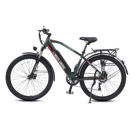 Электровелосипед WHITE SIBERIA CAMRY ALLROAD 500W (матовый зеленый)